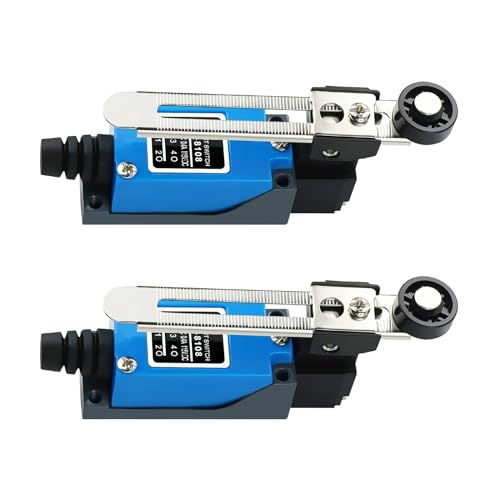 2PCS Interrupteur De Fin De Course ME-8108, interrupteur de fin de course momentané à piston plongeur NC + NO, 220V 5A, interrupteur de fin de course de sécurité pour CNC, portes et automatisation