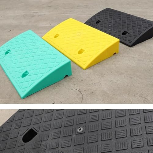 Step Mat Ramp Mat, rampa plástica para umbral, rampa de bordillo, superficie antideslizante, apta para sillas de ruedas, bicicletas, escalones (Negro, 50 x 22 x 6 cm) miniatura 6