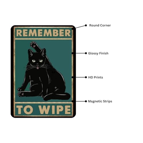 Image of Zesta Bathroom Decor Items Washroom Decor Tin Sign | Aesthetic Posters Wall Poster for Bedroom | Magnetic Cafe Decoration Items / Restaurant Decorations Items | Quirky Home Decor Bar Accent (Bathroom (7))