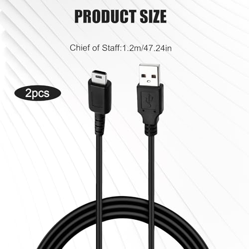 USB Charger for Nintendo DS Lite 4ft, Charger Compatible with Nintendo DS Lite, Sturdy and Durable, Charging Cable Compatible with DSi/DSi XL/ 3DS/ 3DS XL