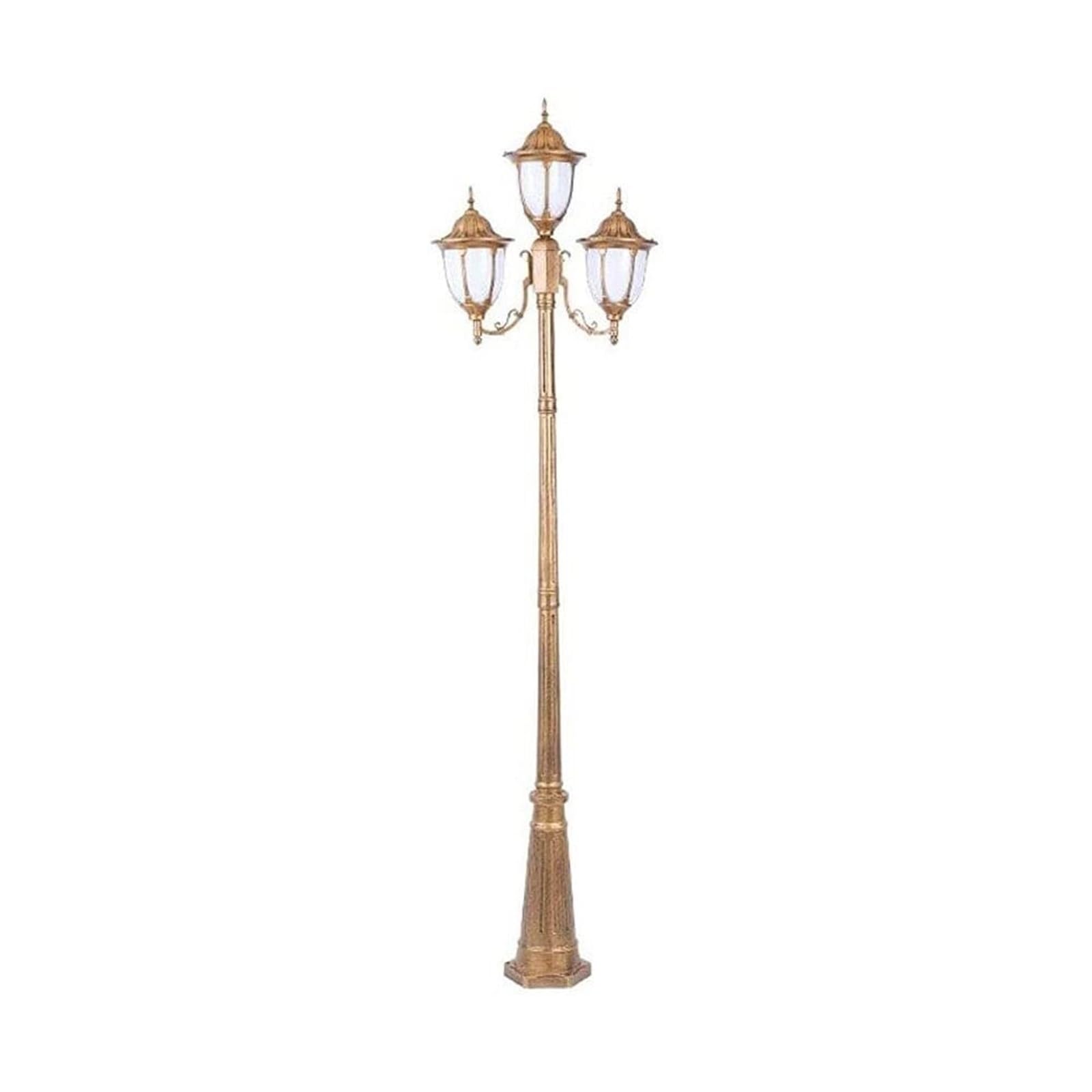 QUSYZD Solar Post Lights Outdoor Lamp Post Light, 3-Light European Outdoor Lamp Post Light Courtyard Street Lamp Garden Pillar Light Waterproof Landscape Lamp Park Villa Commun,Height 260cm