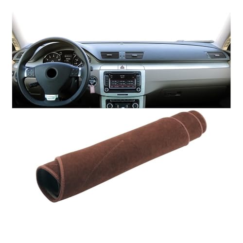 Tapis anti-dérapant de protection solaire pour tableau de bord Passat B6 et CC marron LHD
