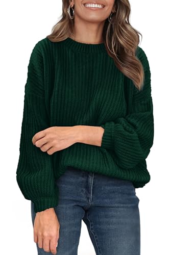 PRETTYGARDEN Fall Sweaters for Women 2025 Fashion Long Sleeve Casual Ribbed Knit Winter Clothes Pullover Jumper Tops