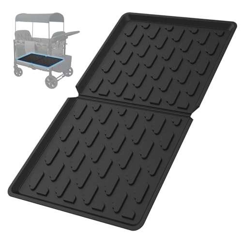 Upifen All Weather Mat for Wagon W4 Accessory - Compatible with Wonderfold Stroller Wagons W4, Silicone Floor Mat Protect Wagon W4 from Sand, Dirt, and Water