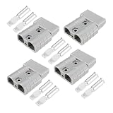 Hoite 4 PCS Spine Anderson, Connettore Batteria 350A 600V, Spine a Sgancio Rapido della Batteria, Adattatore Ad Alta Corrente per Auto, Roulotte, Grigio 350A