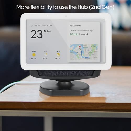Image of Wasserstein Adjustable Stand for Google Nest Hub (2nd Gen) - Made for Google (Charcoal)