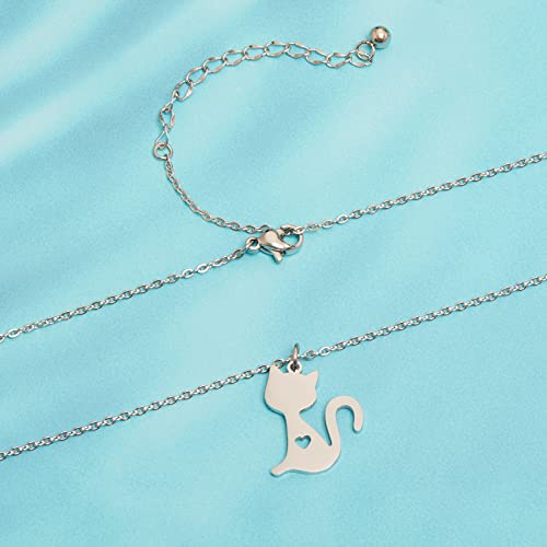 Seensea Animal Necklace Pet Pendant Memorial Personalized Charm Unique Gift Lover Jewelry… (Cat Necklace) #TOP4