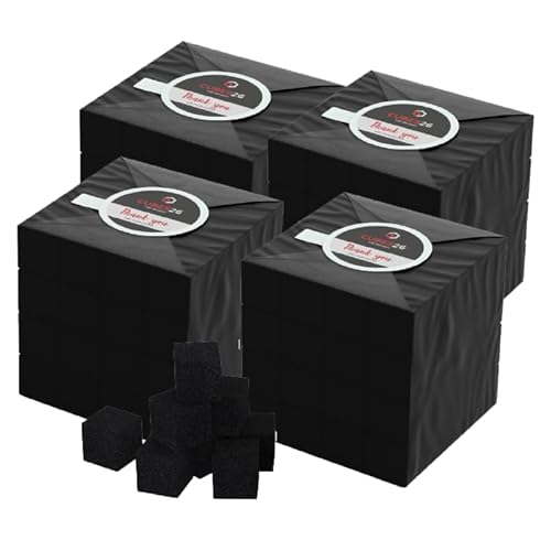 BLACKCOCO's - Carbón Natural de Coco Premium 4KG 26mm para Cachimba y BBQ Briquetas para Shisha y Barbacoas, Larga Duración de Combustión