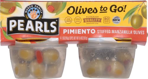 Miniatura 2 de Pearls Olives To Go!, Aceitunas Kalamata sin hueso, 1.4 onzas, 24 tazas