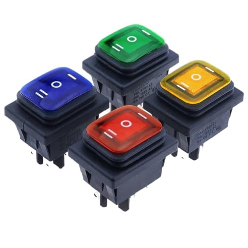 Interrupteur à bascule robuste KCD4 12V 24V double contact pour tableau électrique - 4