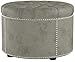 Christopher Knight Home Carlos Glam Velvet Tufted Ottoman, Grey