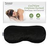 Heated Cooling Eye Mask for Sleeping, TOPOINT Eye Compress Moist Heat Cold Sleep Mask with Storage Pouch