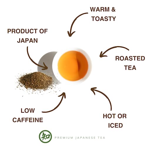 Image of CHIRAN Original Japanese Hojicha Tea Bags - Award-Winning | 15 Pyramid Bags | Roasted Green Tea | Low Caffeine, Hot or Cold Brew | Imported from Kagoshima, Japan