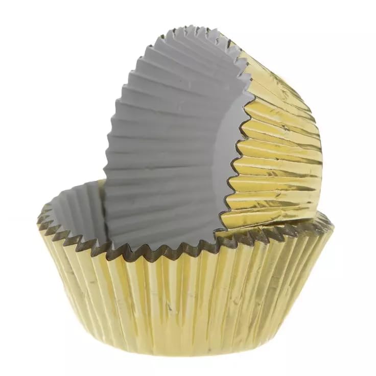 Sunny Side Up Bakery Foil Baking Cupcake Cups - 30 Count (Gold), Standard