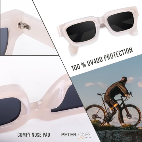 Image of Peter Jones Thick Sides Broad Frame UV Protected Unisex Sunglasses (3659)