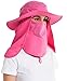 Ddyoutdoor 07-281 Fashion Summer Outdoor Sun Protection Fishing Cap Neck Face Flap Hat Wide Brim (Rose Red)