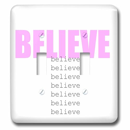 Interrupteur à baïonnette robuste 3dRose Believe anti-rayures pour chambre