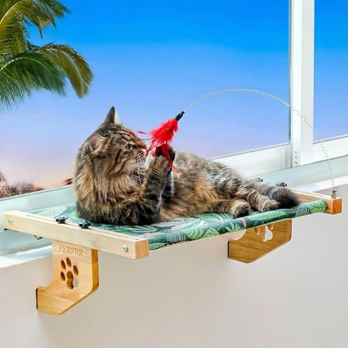 Cat Window Perch for Large Cats Inside, Sturdy Cat Window Hammock Seat with…