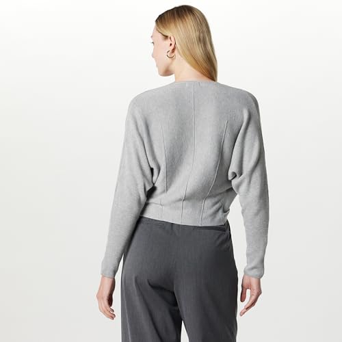 The Drop Women's Roja Twist Front Cropped Sweater Top2