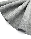 EOVEA - Felt Fabric – 1.6mm Thick & Soft, 72" Wide Felt by The Yard for Sewing, Upholstery, Cushion, Padding, DIY, Crafts, Home Decor Projects(Heater Gray, One Yard)