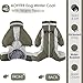 AOFITEE Winteroverall für Hunde - Wasserdichter Hundejacke Große Hunde mit Beinen, Winter Warmer Hundemantel mit Geschirr Gefütterter Hundeoverall, Wintermantel Hund für Deutscher Schäferhund