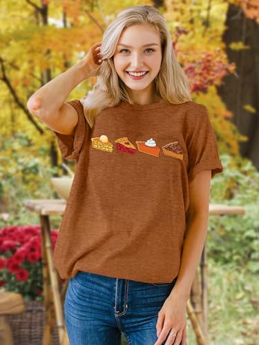 Image of Thanksgiving Shirts Women Turkey Gravy Beans and Rolls Tshirts Funny Turkey Graphic T-Shirt Family Thanksgiving Tops