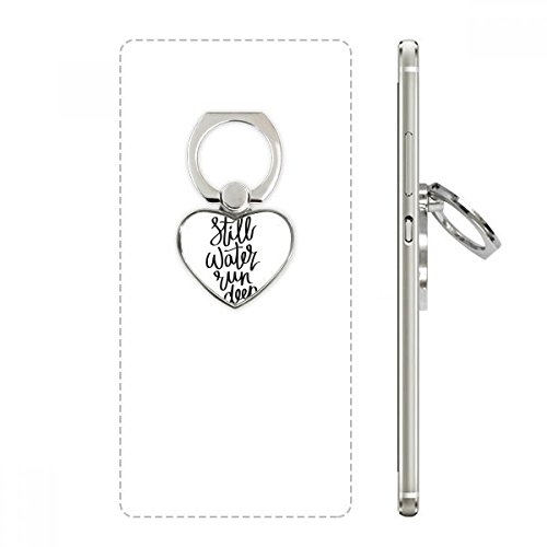 Anillo del teléfono universal con diseño de cita de corazón y soporte de apoyo