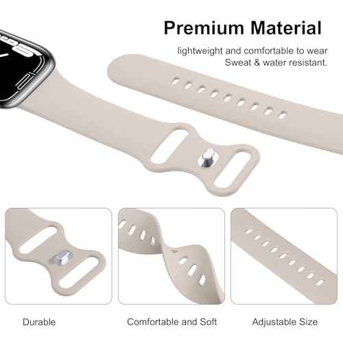 Image of (6 Packs) Sport Bands Compatible with Apple Watch Band 38mm 40mm 41mm 42mm 44mm 45mm 46mm 49mm Silicone iWatch Band Ultra 3 2 1 SE Series 11 10 9 8 7 6 5 4 3 2 1 Women Men