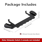 Mcbazel Console Grip Case for Switch 2, Lightweight ABS Material Protection with 5 Game Card Slots, Ergonomic Switch 2 Grip Case for Nintendo Switch 2 (Black) - Image 8