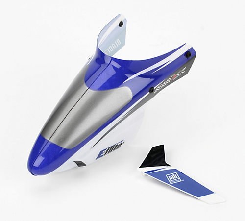 E-flite Complete Blue Canopy with Verticle Fin: BMSR EFLH3018