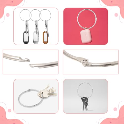 30 Pack Loose Leaf Binder Rings 3 Inch Binder Rings Metal Book Rings Heavy Duty Steel Office Book Rings for Paper Rings, Keychain Key Rings, Metal Rings for Index Cards for Home, School, and Office - Thumbnail 6