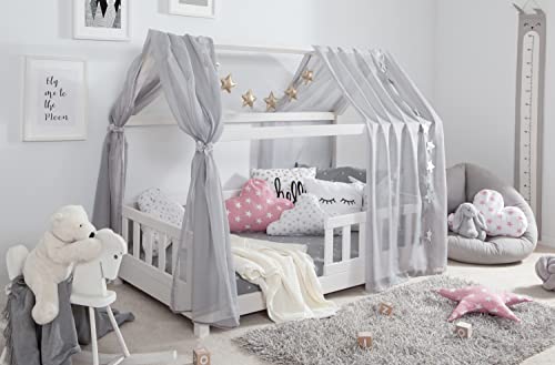 Preisvergleich Produktbild TiCAA Tüll-Set für Hausbett Kay grau