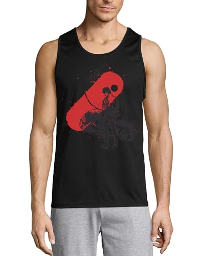 Débardeur en coton pour homme noir Anime 02 ajusté pour le quotidien
