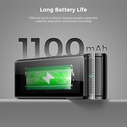 Image of 72GB Digital Voice Recorder with Playback, Innioasis R1 Full Touchscreen Voice Recorder with AI Intelligent Transcription and Bluetooth, Voice Activated Sound Audio Recorder Device with Mic (Green)
