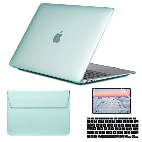 Carcasa MacBook Pro 13 pulgadas M1 A2338 A2289 A2251 verde con kit de protección 4 en 1