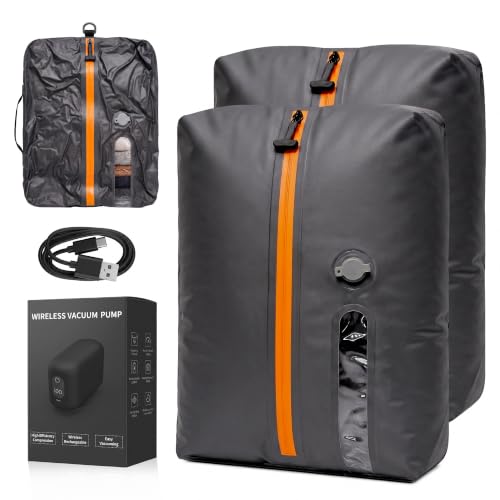 Roseek Travel Vacuum Bags With Pump, 2 Pack 22L Compression Kit For Clothes - image 1