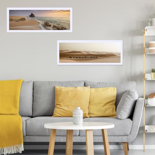 Image of JCJMY 13.5x40 Picture Frame White for Poster Photo Panoramic Picture, Horizontal and Vertical Formats for Wall Hanging, 13.5 x 40 inch Wall Gallery Photo Frame for 13.5 by 40 Photos Posters,White