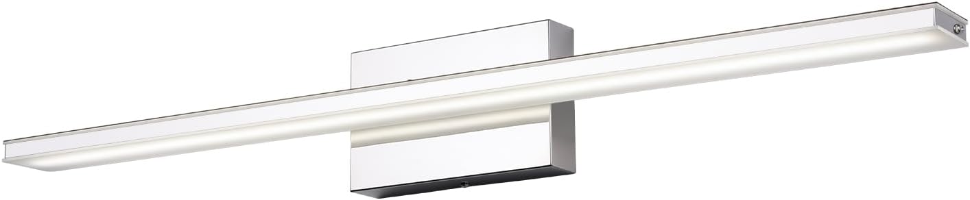 Modern Vanity Light Bar 16W Over Mirror Bathroom Interior LED Bathroom Vanity Chrome Bathroom Lighting Acrylic Wall Fixtures for Bathroom Bedroom Living Room