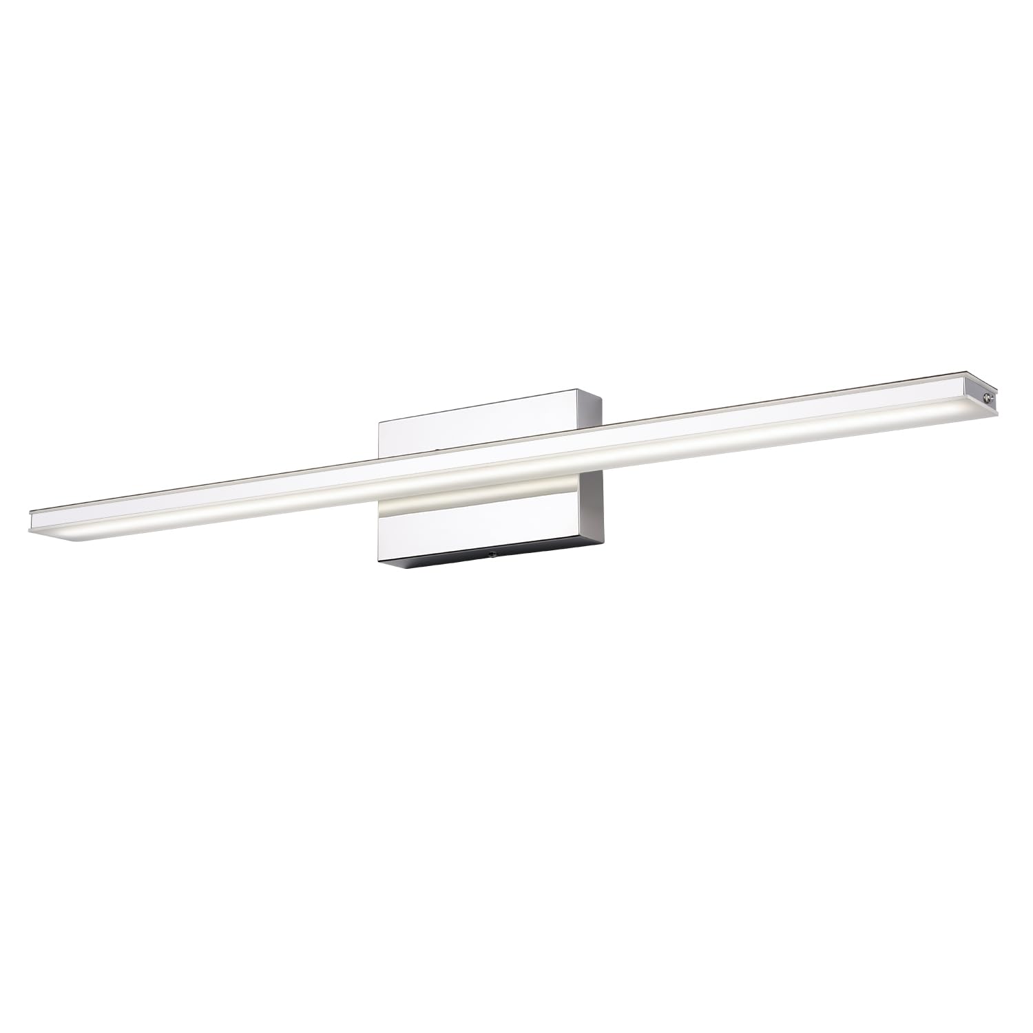 Modern Vanity Light Bar 16W Over Mirror Lights Fixtures for Bathroom Indoor LED Bath Vanity Light Chrome Bathroom Lighting Acrylic Wall Lights Fixtures for Restroom Bedroom Living Room 6000K
