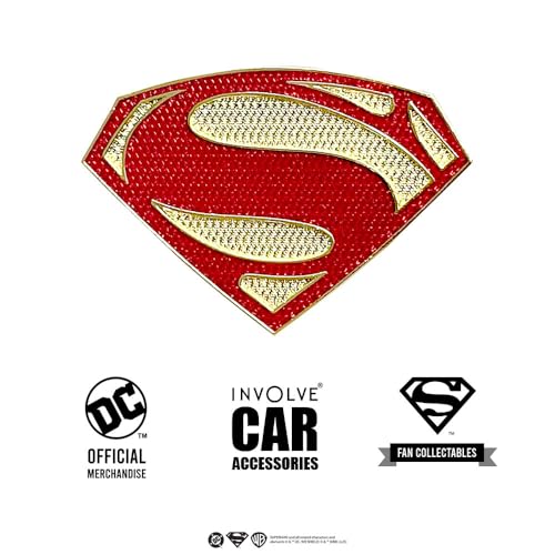 Image of Involve DC Superman Emblem 3D Metal Car Badge- Stylish Logo for Cars & Bikes | Official Licensed DC Merchandise from Warner Bros | Emblems | Trunk Rear Fender | Car Decals