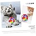POPETPOP 3Pcs Cat Ball Soft Chew Balls for Indoor Cats Interactive Play and Exercise for Reducing Stress and Strengthening Bond with Pets