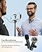 MENERESAS 3-in-1 Mini Microphone for iPhone: Wireless Lavalier Microphones for iOS/Android/Camera - Noise Reduction Lapel Mic for​​Live Stream - HiDefSound for Video Mavericks - Texture Black