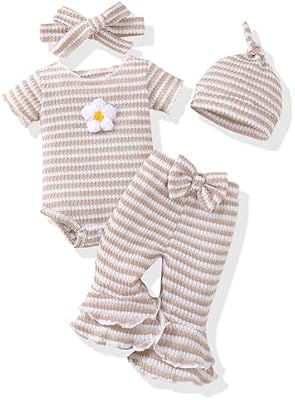 Renotemy Newborn Baby Girl Clothes 0-3 Months - Infant Girl Summer Outfit Set