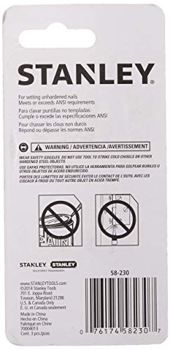 Stanley Nail Setter, Steel, 3-Piece (58-230) #TOP2