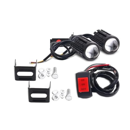 �o�C�N �w�b�h���C�g LED�w�b�h���C�g ���^�v���W�F�N�^�[ ATV �X�N�[�^�[�����Y �h���C�r���O�����v �X�|�b�g���C�g �f���A���J���[ �t�H�O�����v 12V LED �w�b�h���C�g(2Piece with switch)