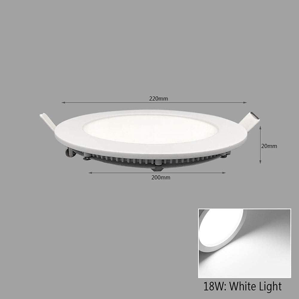 Recessed Ultra Thin Round Downlight, LED Panel Ceiling Lights for Commercial Home Illumination, Modern Spotlight Recessed Downlight Ceiling Lighting Fixture Embedded Downlight Integrated
