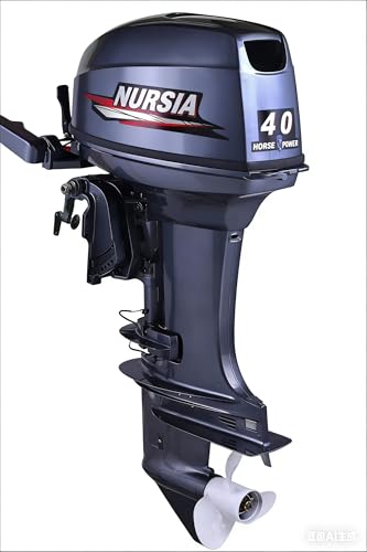 NURSIA 40 Horsepower Outboard Motor, 2-Stroke Marine Engine,Electric start,Electric hydraulic...