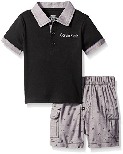 Calvin Klein Boys' Interlock Body Top with Woven Shorts