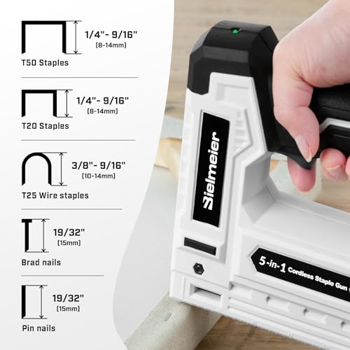 image for Bielmeier Electric Staple Gun 5 in 1 Band Nailer, 4V Rechargeable Cord