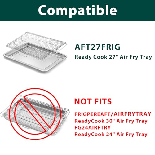 AFT27FRIG Air Fryer Tray Replacement Parts for Frigidaire Ready Cook 27" Air Fry Tray Air Fryer Basket FCWS2727AS Air Fryer Rack 304 Stainless Steel Electric Stove Range Wall Oven Shelf Rack 1 Pack by Anniparts - Image 6